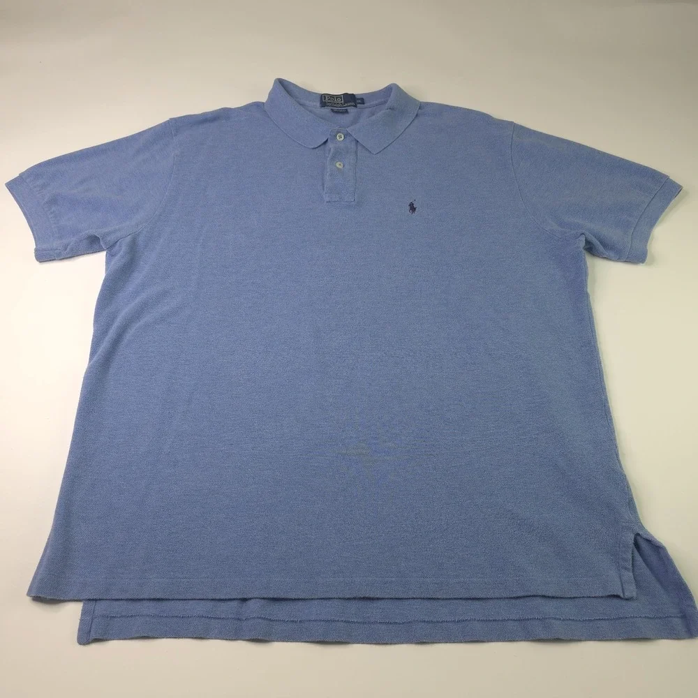 Polo by Ralph Lauren Mens Polo Shirt Size XXL Blue Sky Pony Casual Short Sleeve